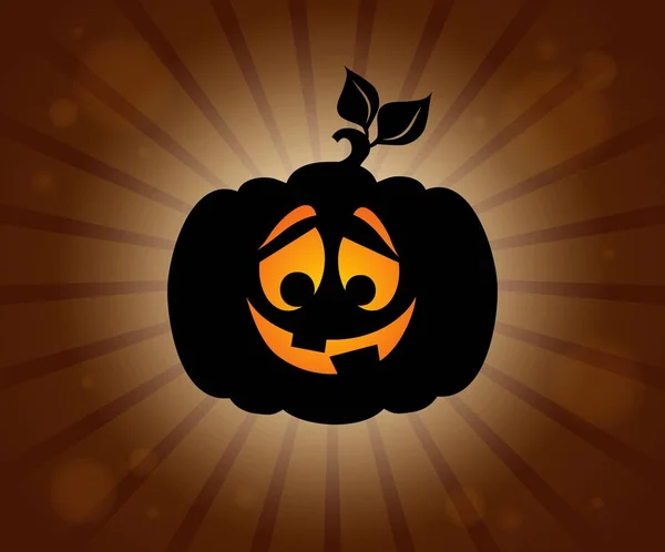 Silhouette de citrouille d'Halloween thème 1 — Image vectorielle