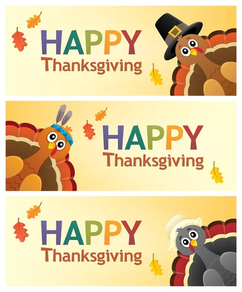 Happy Thanksgiving banners 1 — Stock vektor