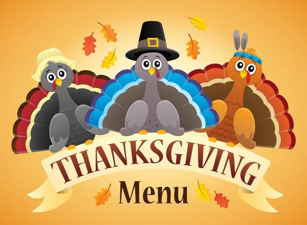 Thanksgiving menu thema beeld 4 — Stockvector