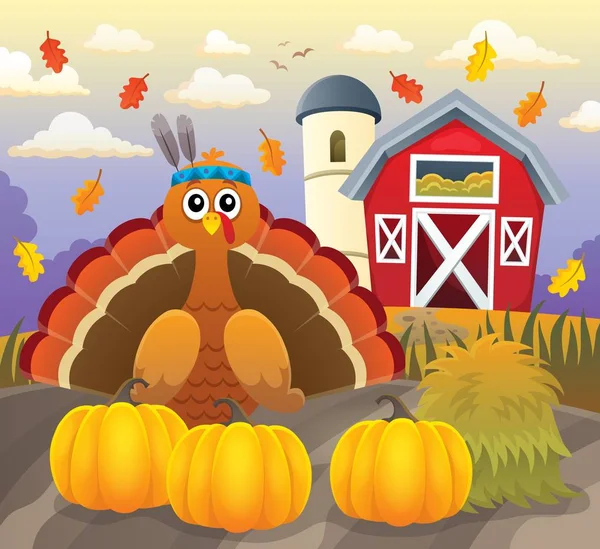 Thanksgiving Turkije onderwerp afbeelding 5 — Stockvector