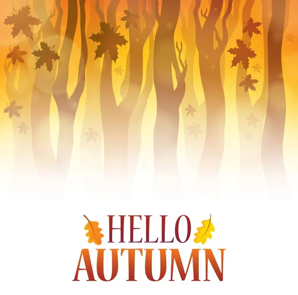 Bonjour thème d'automne image 4 — Image vectorielle