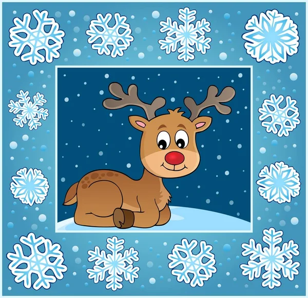 Kerst decoratieve wenskaart 2 — Stockvector