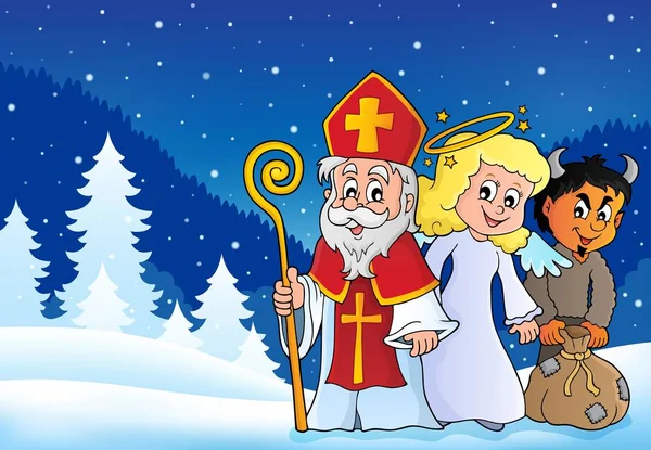 Saint Nicholas Day Thema 4 — Stockvector