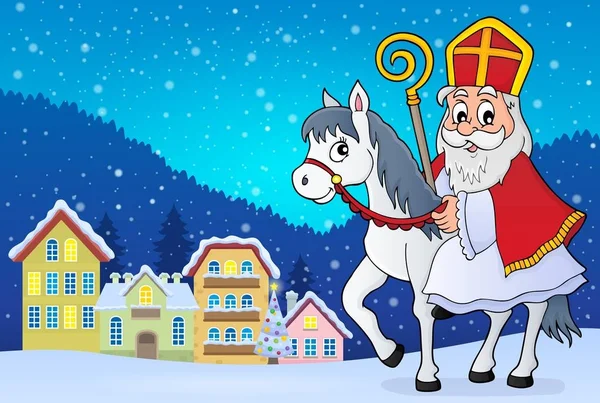 Sinterklaas hevosen teema kuva 2 — vektorikuva