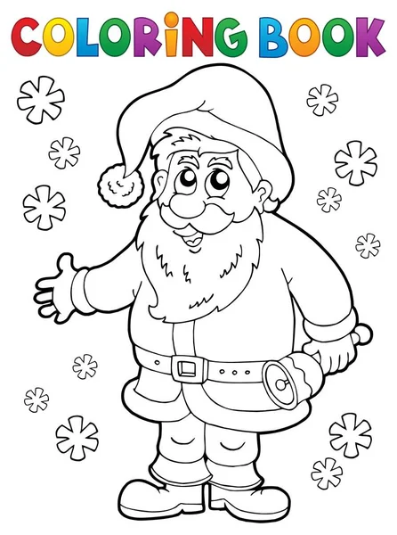 Coloring book Santa Claus thematics 4 — Stock Vector