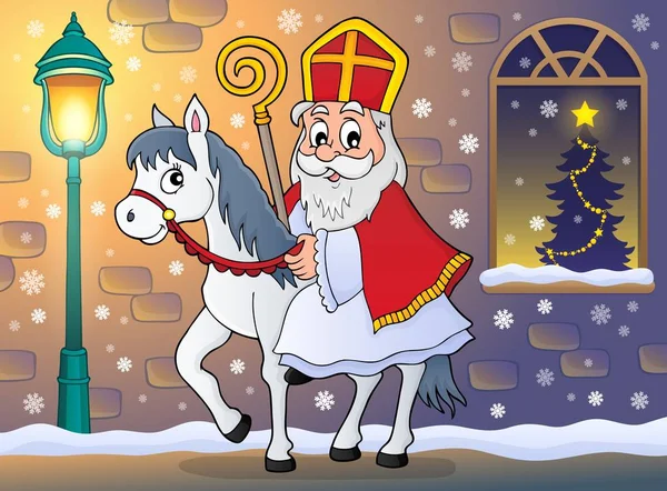 Sinterklaas άλογο θέμα εικόνας 7 — Διανυσματικό Αρχείο