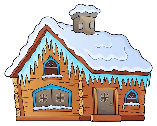 Winter cottage theme image 1 — Stock Vector