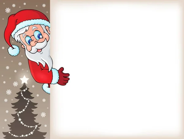 Lurking Santa Claus with copyspace 5 — Stock Vector