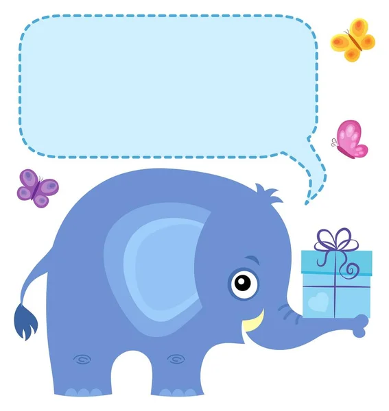 Elefante con tema copyspace 4 — Vettoriale Stock