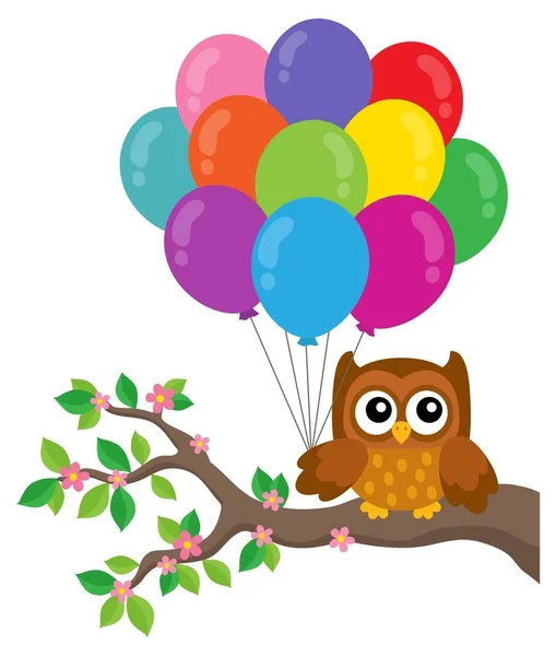 Party owl topic image 4 — Stock Vector