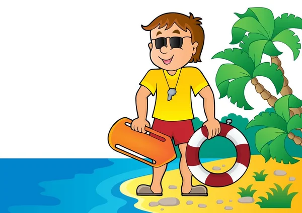 Life guard thema beeld 4 — Stockvector