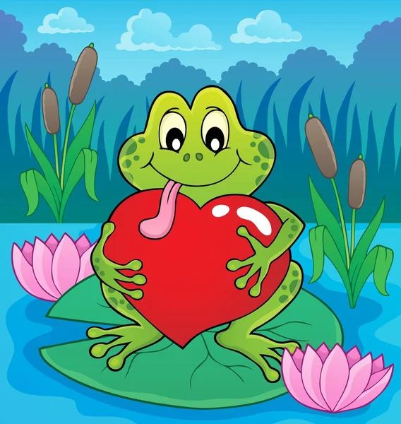 情人节青蛙主题图4 — 图库矢量图片