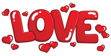 Word love theme image 1 clipart