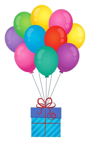 Balloons with gift theme image 1 — Stock Vector
