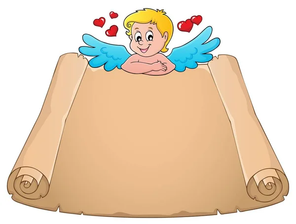 Cupid topic parchment 5 — Stock Vector