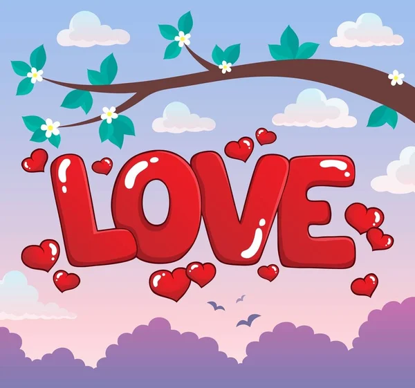 Word love theme image 3 — Stock Vector