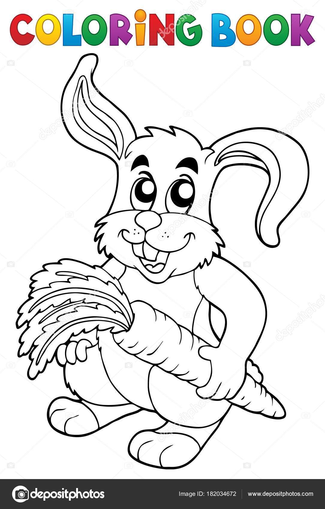 Download Coloring Book Rabbit Theme 5 Vector Image By C Clairev Vector Stock 182034672