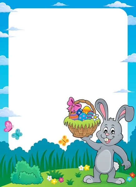Frame with Easter bunny thematics 1 — Stock Vector