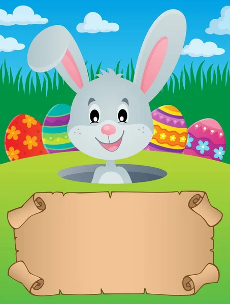 Pergament och Easter bunny tema 3 — Stock vektor