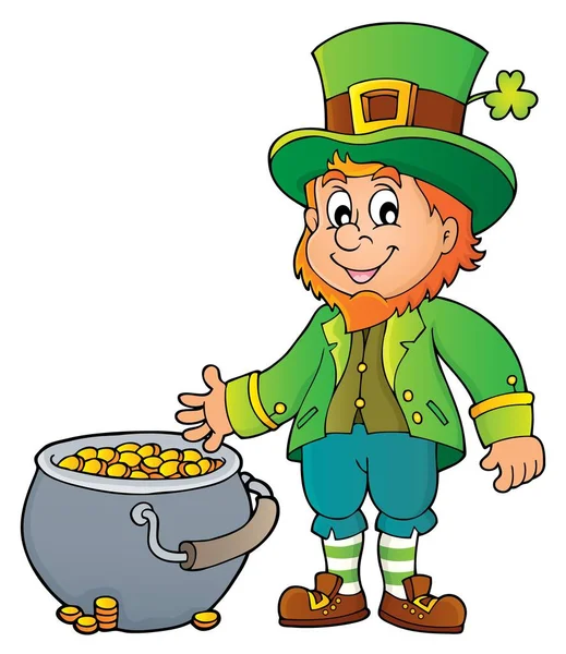 Leprechaun temabild 4 — Stock vektor