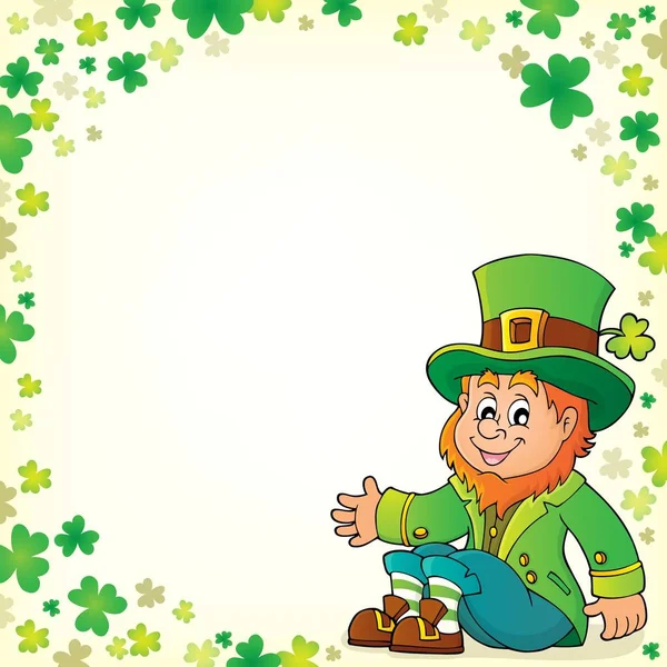 Sentado leprechaun imagem tema 5 —  Vetores de Stock