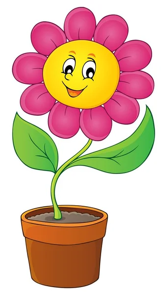 Feliz flor tema imagen 5 — Vector de stock