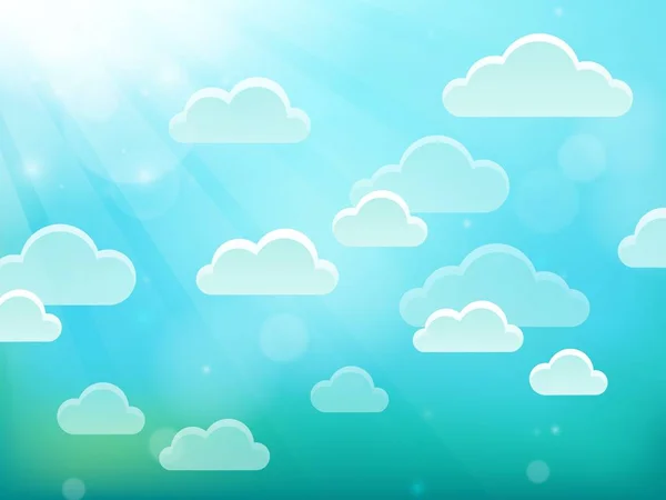 Clouds on sky theme 4 — Stock Vector