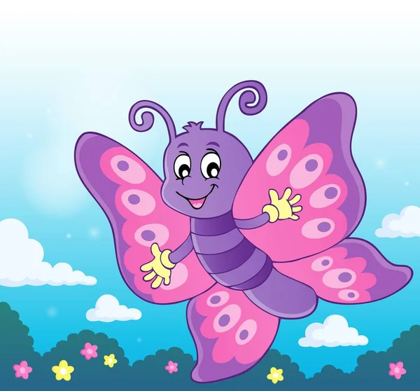 Feliz mariposa tema imagen 7 — Archivo Imágenes Vectoriales