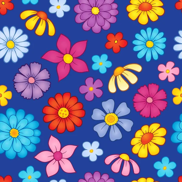 Tema de flor de fondo sin costura 8 — Vector de stock