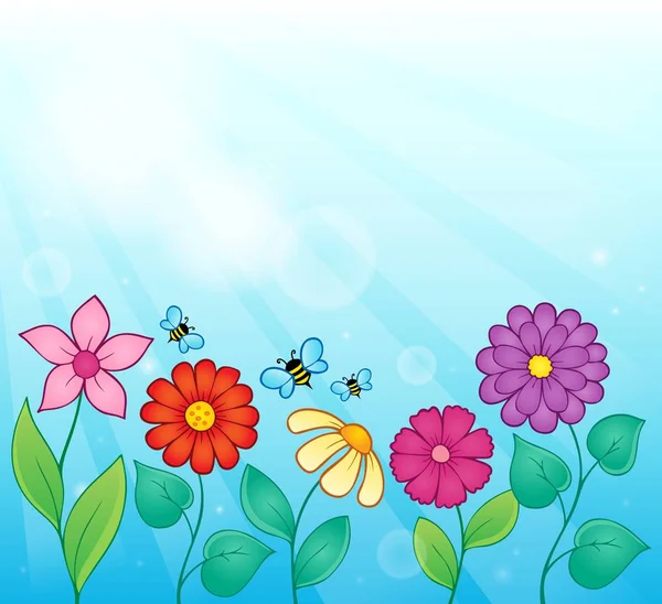 Spring flowers thematic image 1 — Stock Vector