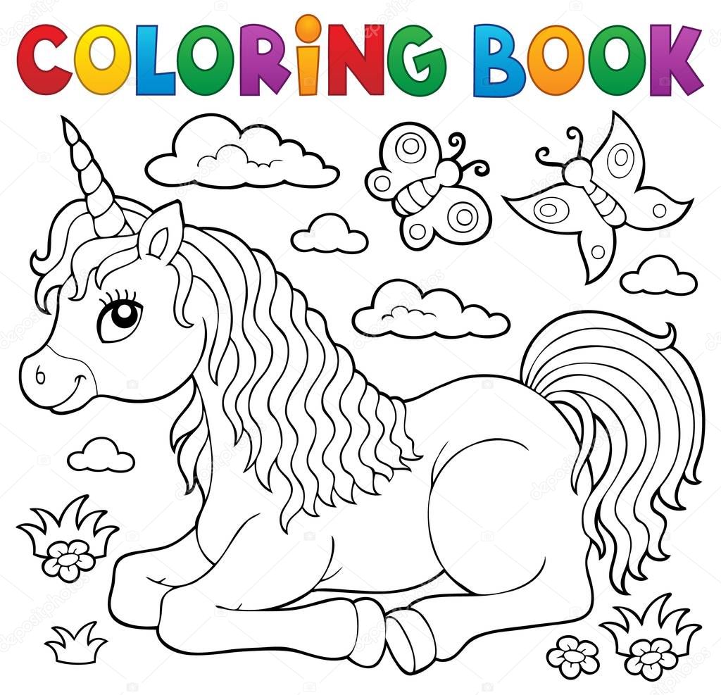 Imágenes: mentira para colorear | Libro para colorear tema unicornio 1