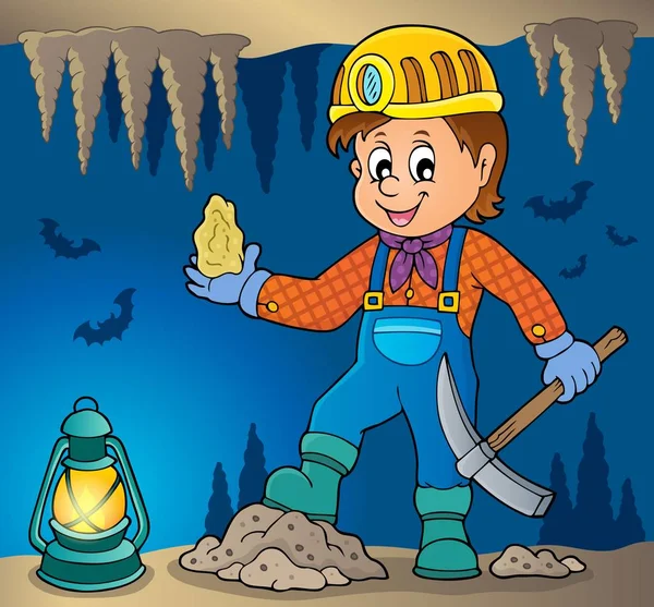 Miner theme image 3 — Stock Vector