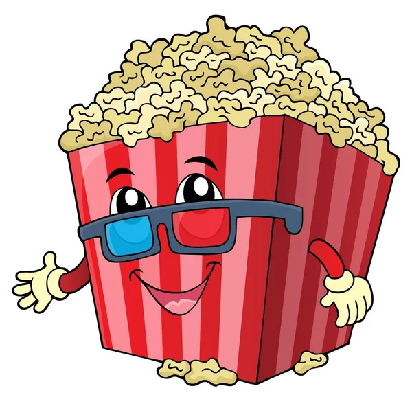 Stiliserade popcorn temabild 1 — Stock vektor