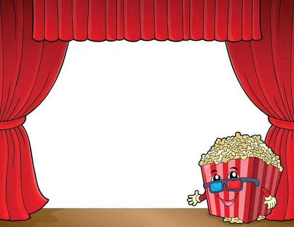Stiliserade popcorn temabild 2 — Stock vektor