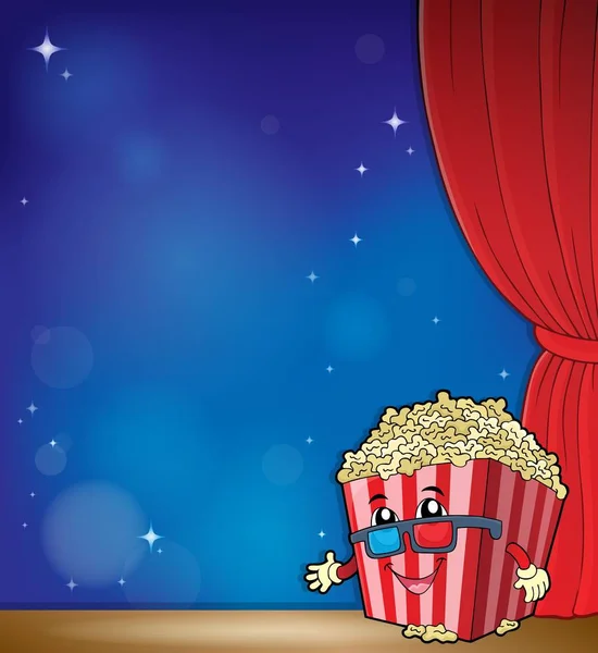 Stiliserade popcorn temabild 4 — Stock vektor