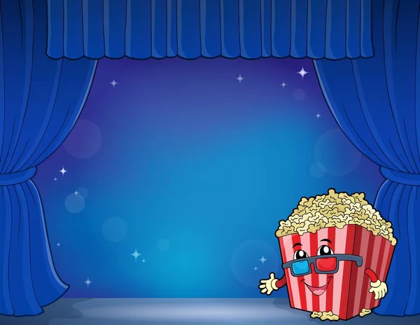 Stiliserade popcorn temabild 5 — Stock vektor