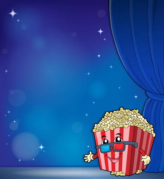 Stiliserade popcorn temabild 6 — Stock vektor