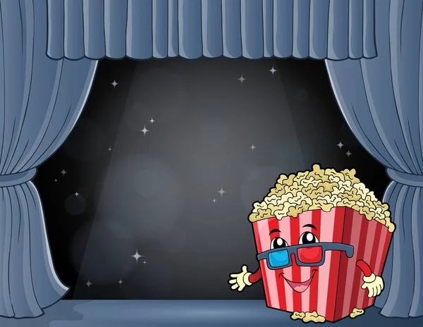 Stiliserade popcorn temabild 7 — Stock vektor