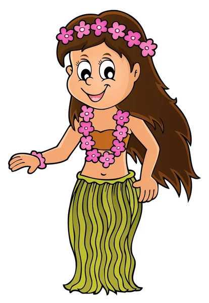 Hawaiian theme dancer image 1 — Stock Vector