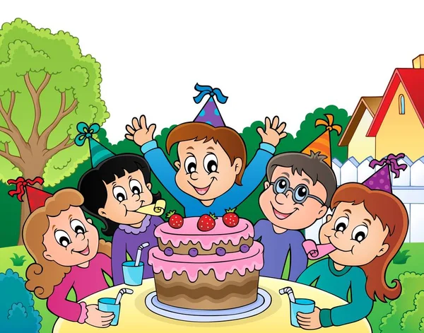 Dětská párty téma obrázek 4 — Stockový vektor