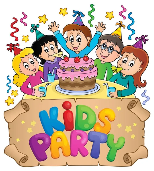 Kinder Party Thema Bild 5 — Stockvektor