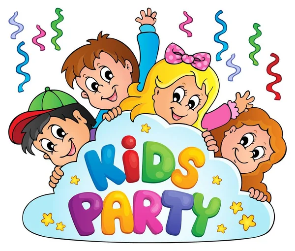 Dla dzieci Kids party tematu obrazu 8 — Wektor stockowy