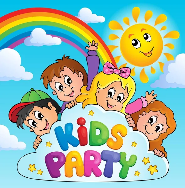 Dětská párty téma obrazu 9 — Stockový vektor