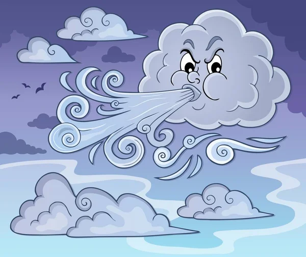 Oblaka a obraz motivu větru 2 — Stockový vektor