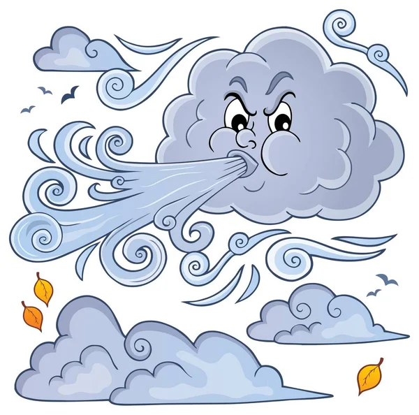 Wolken en wind thema beeld 1 — Stockvector