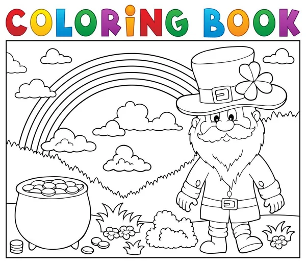 Libro Colorare Patricks Day Tema Eps10 Illustrazione Vettoriale — Vettoriale Stock