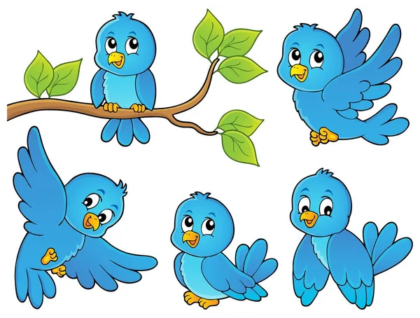 Happy Birds Theme Image Ilustración Vectorial Eps10 — Archivo Imágenes Vectoriales