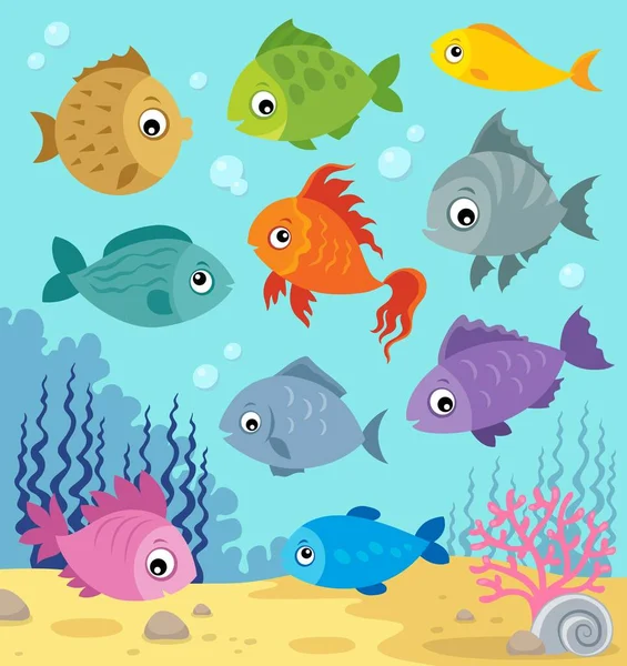 Peces Estilizados Tema Imagen Eps10 Vector Ilustración — Vector de stock