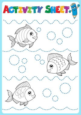 Activity sheet topic image 1 - eps10 vector illustration. clipart