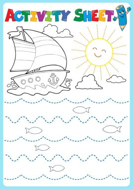 Activity sheet topic image 2 - eps10 vector illustration. clipart
